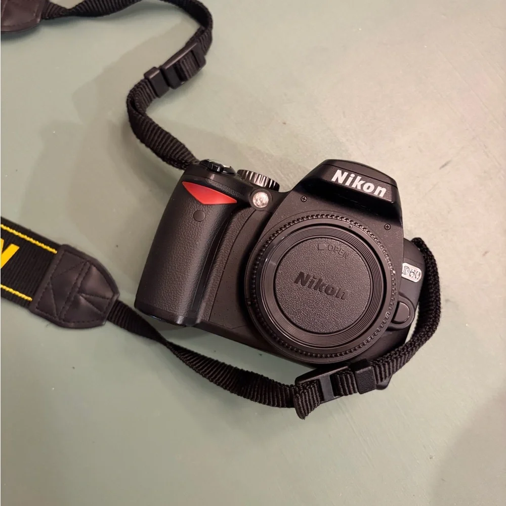 Nikon DSLR Camera Body in Black with Red Accent
